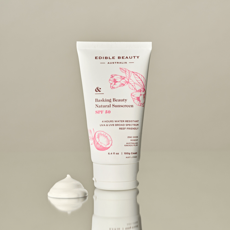 Basking Beauty Natural Sunscreen SPF50 - Edible Beauty Australia